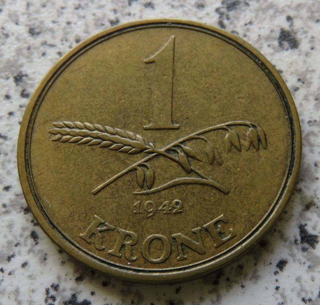  Dänemark 1 Krone 1942   