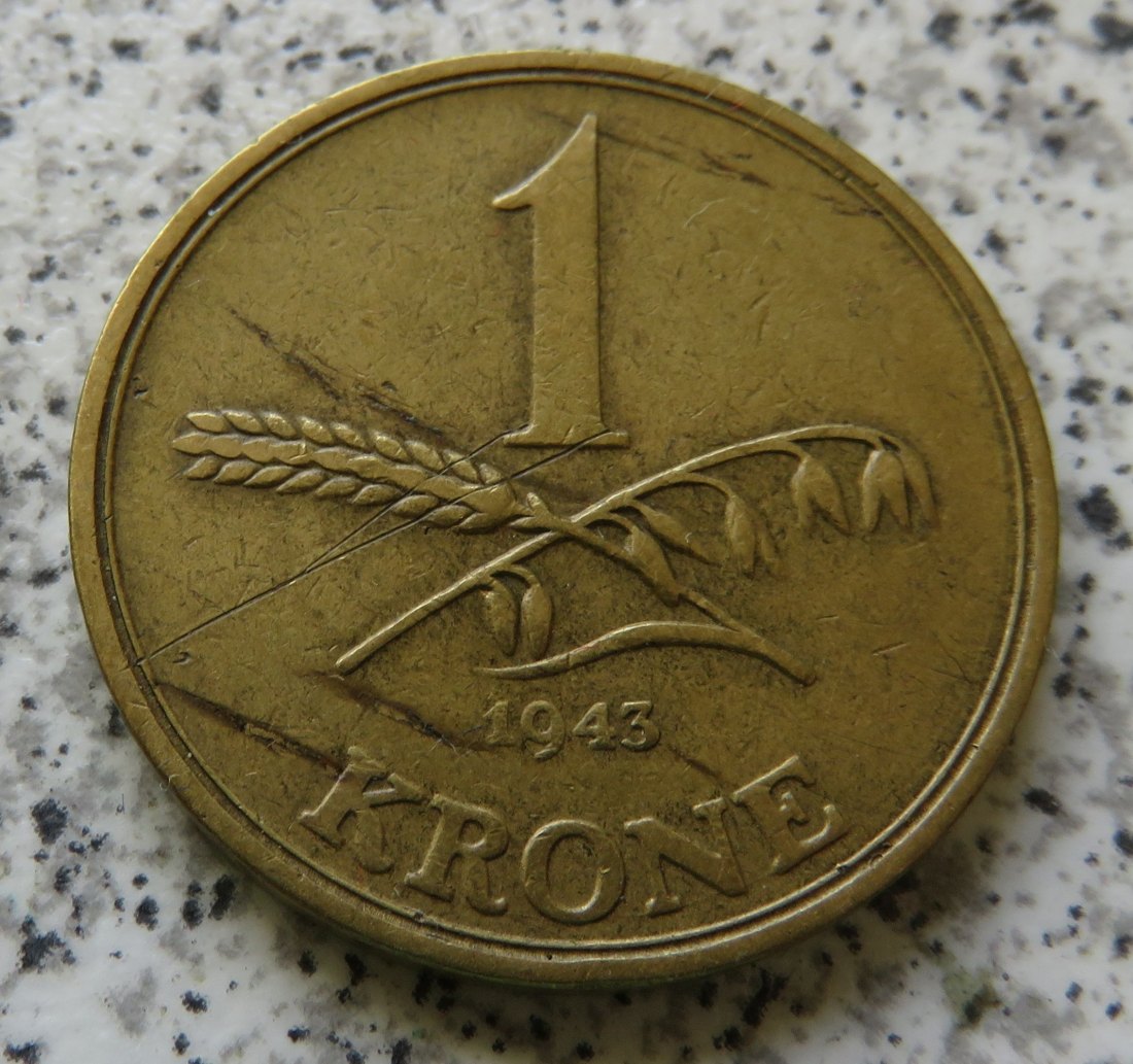  Dänemark 1 Krone 1943   