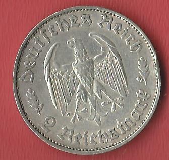  Weimar 2 Mark Schiller 1934 F Koblenzer Muenzen Studio Münzankauf Koblenz Frank Maurer AL510   