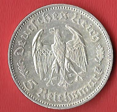  Weimar 5 Mark Schiller 1934 F Koblenzer Muenzen Studio Münzankauf Koblenz Frank Maurer AL515   