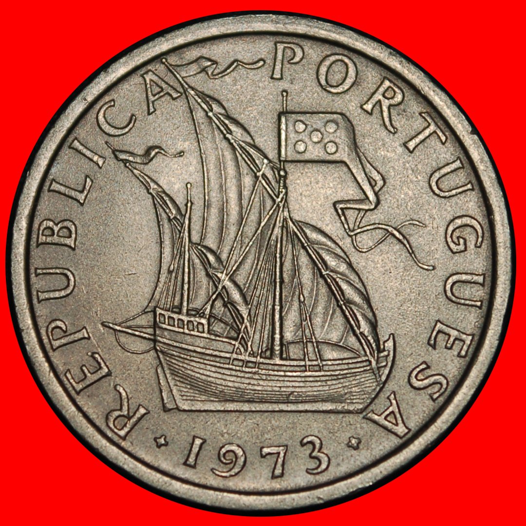  Ⰶ 25 SILVER BEZANTS (1963-1986): PORTUGAL ★ 5 ESCUDOS 1973 SHIP!★LOW START ★ NO RESERVE!   