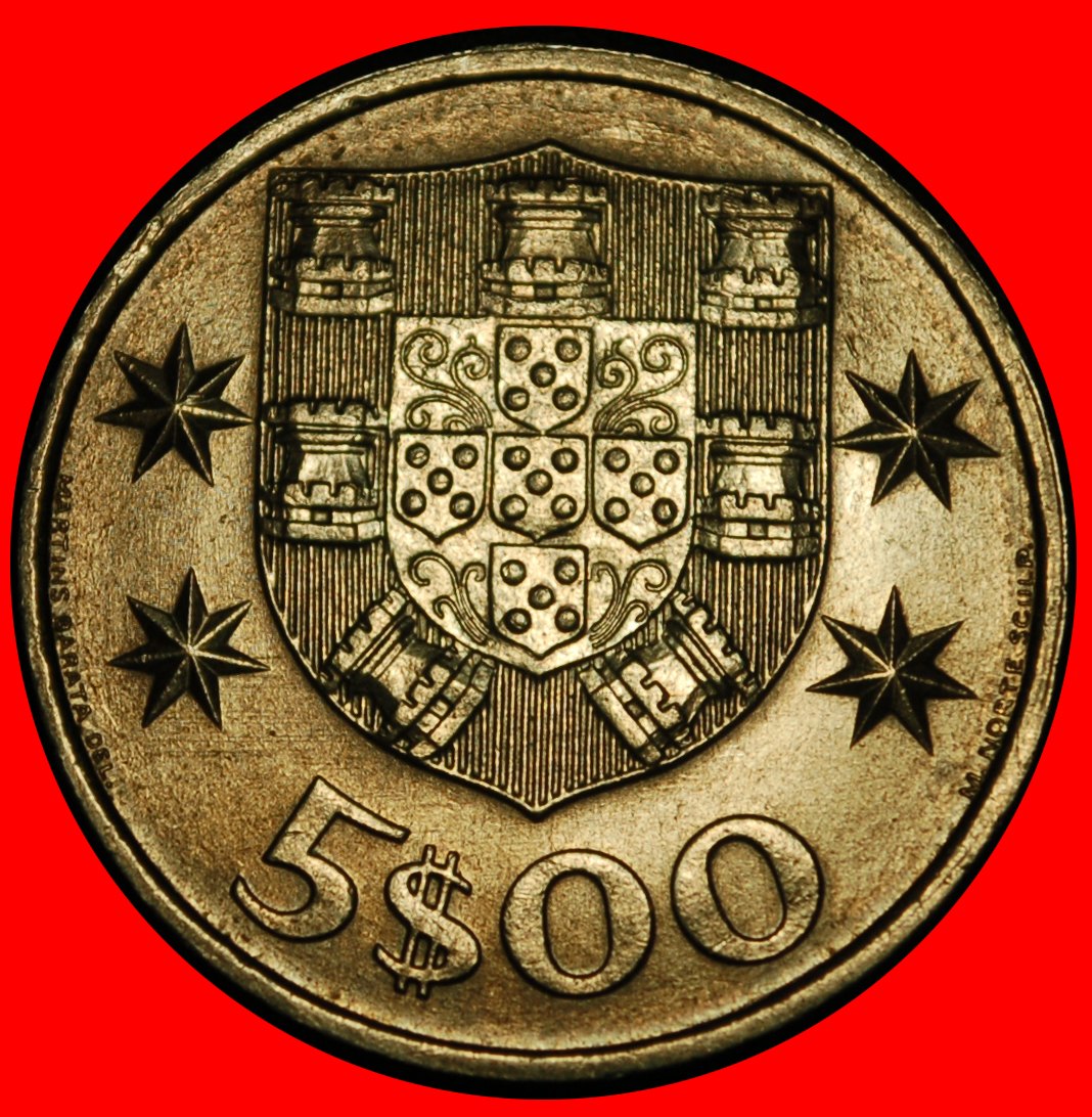  Ⰶ 25 SILVER BEZANTS 1963-1986: PORTUGAL★5 ESCUDOS 1985 SHIP! UNC MINT LUSTRE★LOW START ★ NO RESERVE!   