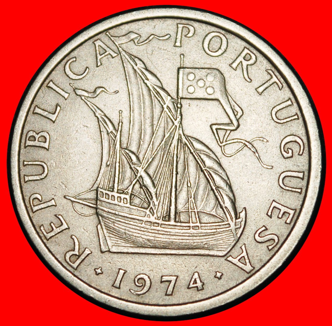  Ⰶ 25 SILVER BEZANTS (1963-1986): PORTUGAL ★ 5 ESCUDOS 1974 SHIP!★LOW START ★ NO RESERVE!   