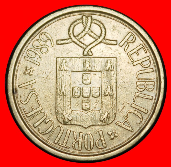  Ⰶ 25 SILVER BEZANTS (1986-2001): PORTUGAL ★ 5 ESCUDOS 1989 I A WINDOW!★LOW START ★ NO RESERVE!   
