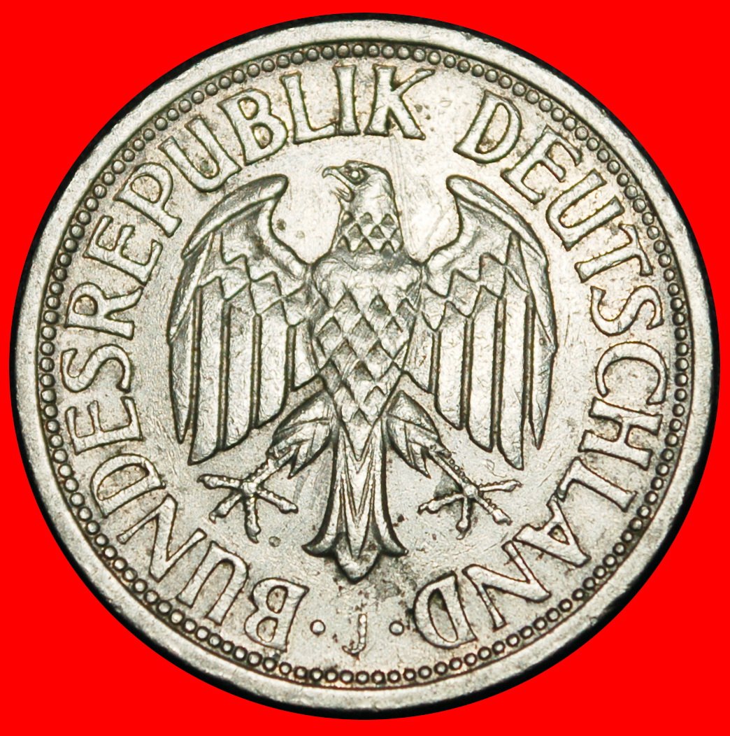  Ⰶ NOT COMMUNIST TYPE (1950-2001): GERMANY ★ 1 MARK 1961J I A r1 HAMBURG!★LOW START ★ NO RESERVE!   