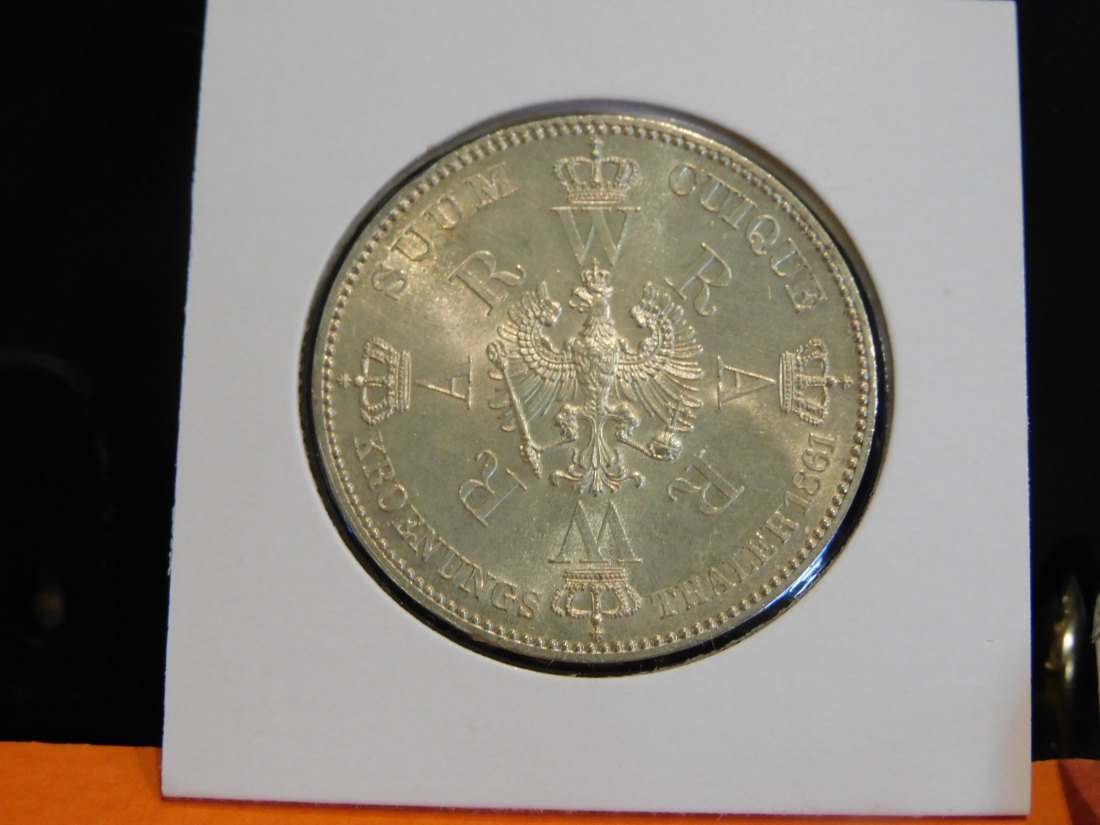  GERMANY 1 THALER 1861 PRUSSIA.GRADE-PLEASE SEE PHOTOS.   