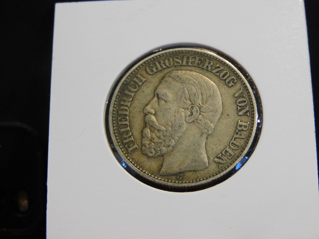 GERMANY 2 MARK 1896 BADEN.GRADE-PLEASE SEE PHOTOS.