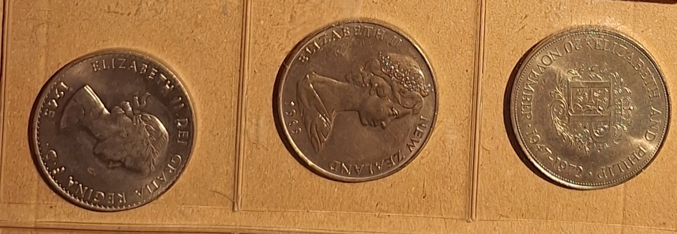  Commonwealth Queen Elisabeth II, 3 Umlaufmünzen 1965,1969 und 1972   