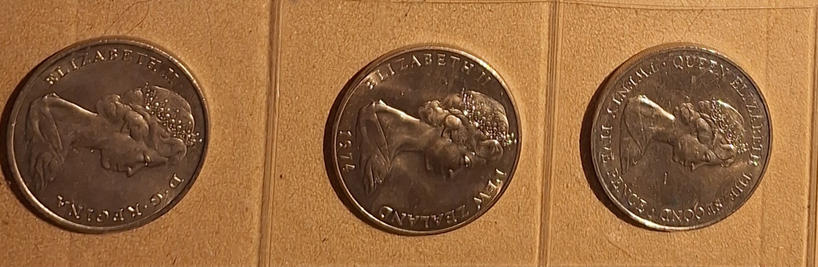  Commonwealth Queen Elisabeth II, 3 Umlaufmünzen 1967,1974 und 1978   