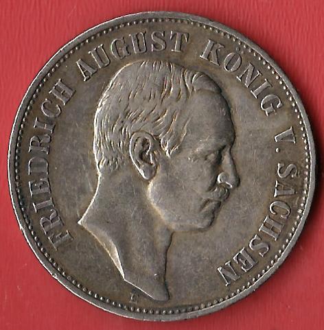 5 Mark Sachsen 1908 F Koblenzer Muenzen Studio Münzankauf Koblenz Frank Maurer AL516   