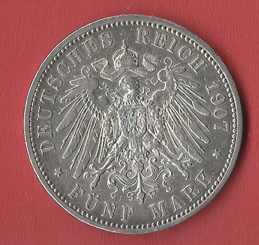  5 Mark Preussen 1907 Koblenzer Muenzen Studio Münzankauf Koblenz Frank Maurer AL517   