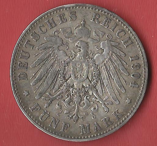  5 Mark Preussen 1904 Koblenzer Muenzen Studio Münzankauf Koblenz Frank Maurer AL518   