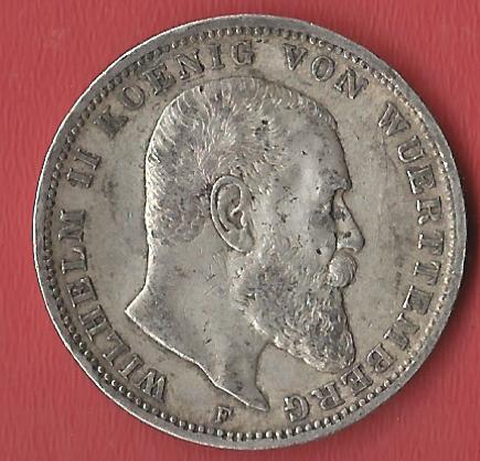  3 Mark Wuerttemberg 1909 Koblenzer Muenzen Studio Münzankauf Koblenz Frank Maurer AL521   
