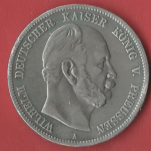  5 Mark Wilhelm I 1875 Koblenzer Muenzen Studio Münzankauf Koblenz Frank Maurer AL524   