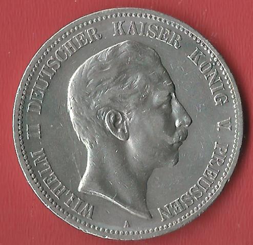  5 Mark Wilhelm II 1902 Koblenzer Muenzen Studio Münzankauf Koblenz Frank Maurer AL525   