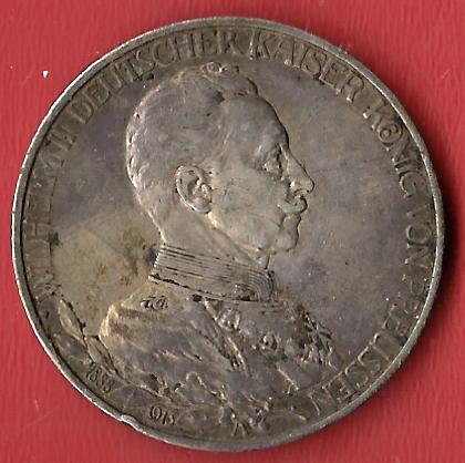  3 Mark Wilhelm II 1913 Koblenzer Muenzen Studio Münzankauf Koblenz Frank Maurer AL526   