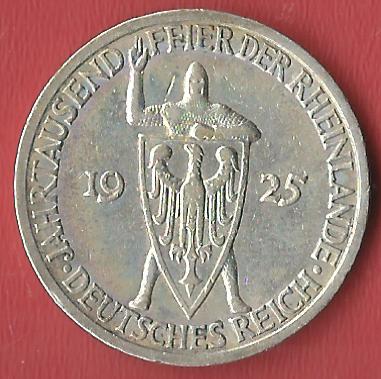  Weimar3 Mark Rheinland 1925 A  Koblenzer Muenzen Studio Münzankauf Koblenz Frank Maurer AL529   