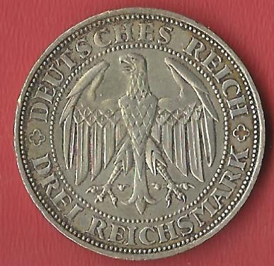  Weimar 3 Mark Meißen 1929 E  Koblenzer Muenzen Studio Münzankauf Koblenz Frank Maurer AL530   