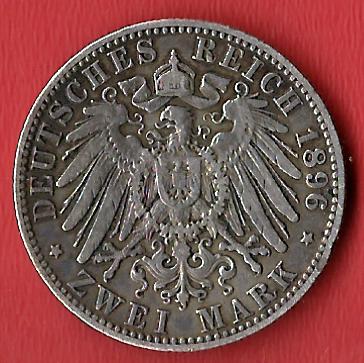  Preussen 2 Mark 1896  Koblenzer Muenzen Studio Münzankauf Koblenz Frank Maurer AL539   