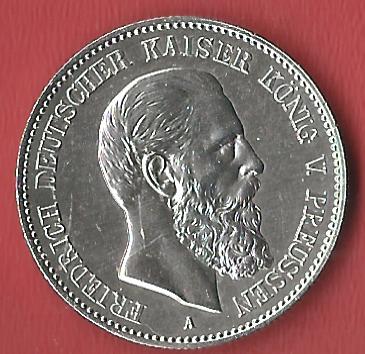  Preussen 2 Mark Friedrich III 1888 Koblenzer Muenzen Studio Münzankauf Koblenz Frank Maurer AL540   
