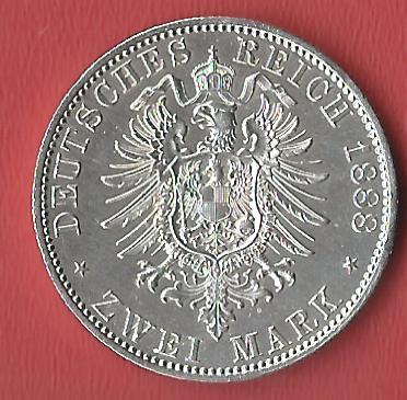  Preussen 2 Mark Friedrich III 1888 Koblenzer Muenzen Studio Münzankauf Koblenz Frank Maurer AL540   
