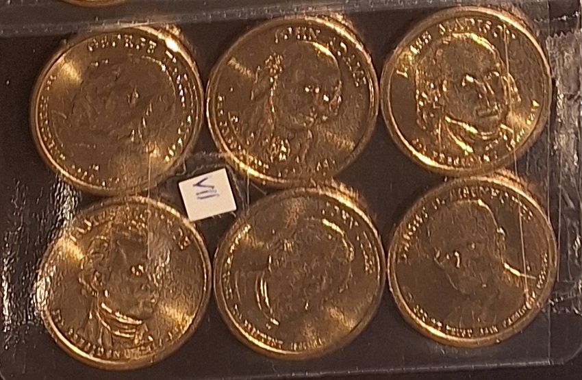  USA, PräsidentenDollar, ab 2007, jeweils 6 verschiedene siehe Bild(er) VII   