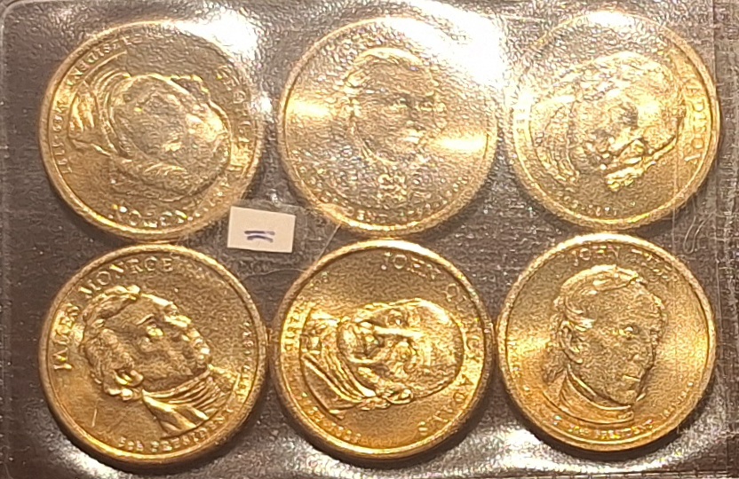  USA, PräsidentenDollar, ab 2007, jeweils 6 verschiedene siehe Bild(er) II   