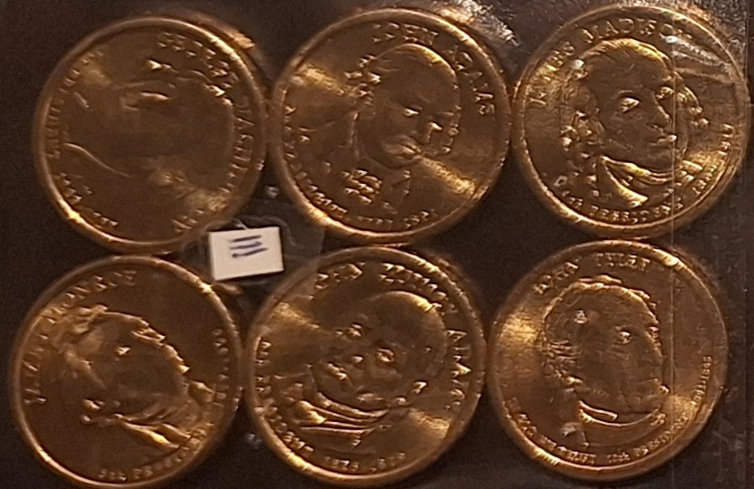  USA, PräsidentenDollar, ab 2007, jeweils 6 verschiedene siehe Bild(er) III   