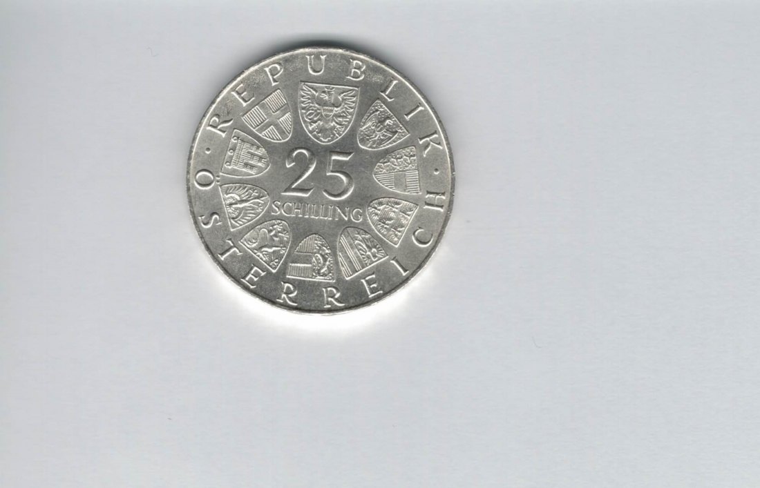  25 Schilling 1969 Peter Rosegger silber 10,4g fein Österreich 2. Rep Spittalgold9800 (4588/15)   