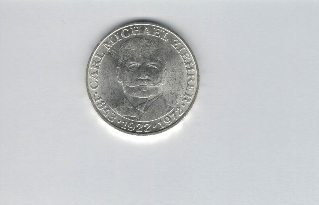  25 Schilling 1972 Carl Michael Ziehrer silber 10,4g fein Österreich 2.Rep Spittalgold9800 (04588/18   