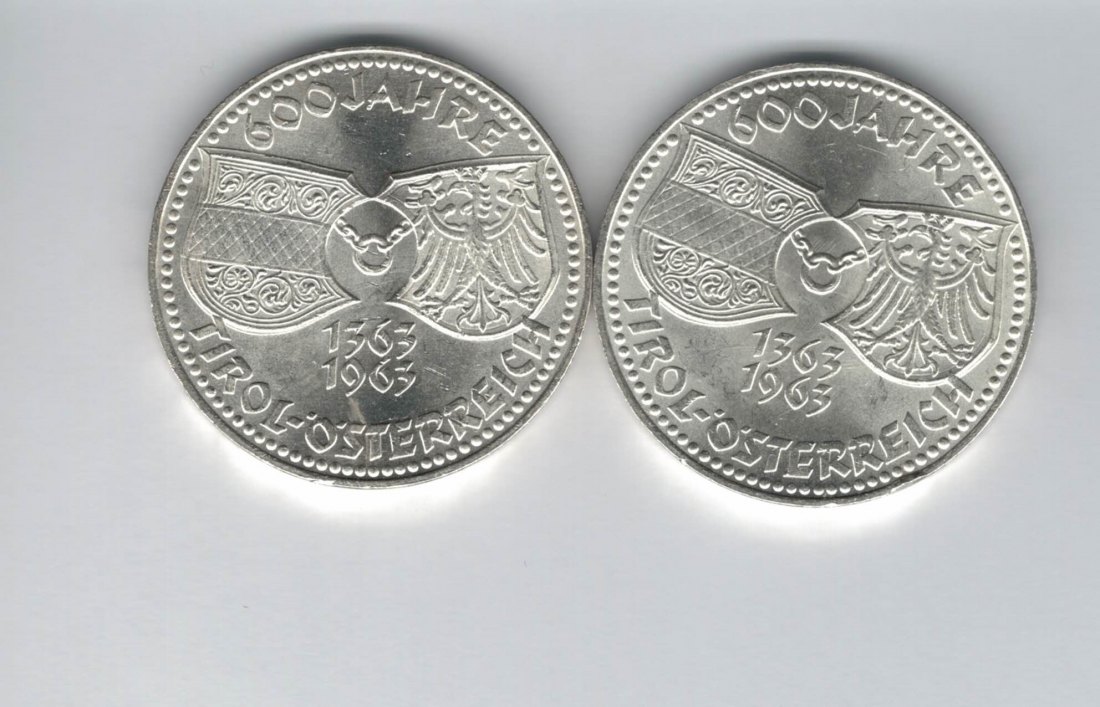  50 Schilling 1963 Tirol 600 Jahre bei Österreich 18g fein Ag Spittagold9800 (4584/2)   