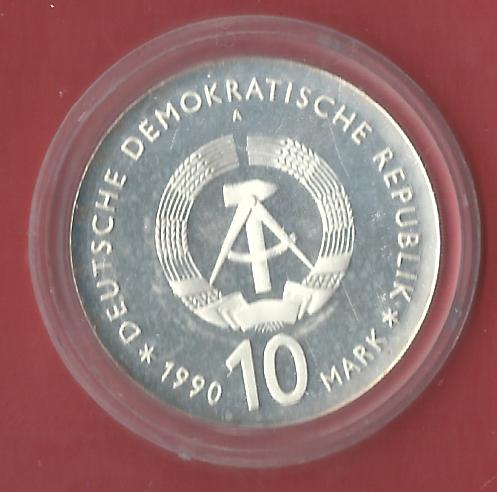  10 Mark DDR Fichte 1990 PP Koblenzer Muenzen Studio Münzankauf Koblenz Frank Maurer AL549   