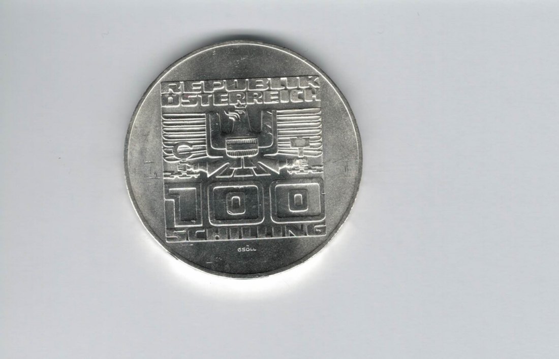  100 Schilling 1975 20 Jahre Staatsvertrag 15,36g fein silber Österreich 2. Republik (01914/3)   