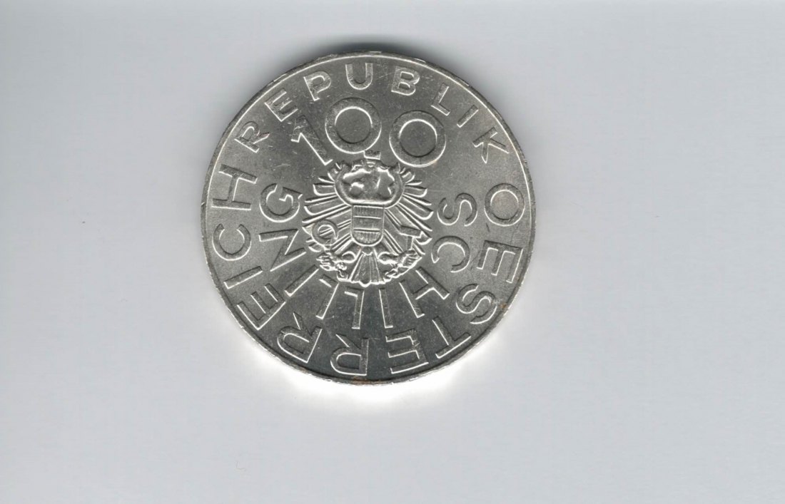  100 Schilling 1976 Johann Nestroy 15,36g fein Ag Österreich Spittalgold9800 (01914/13)   