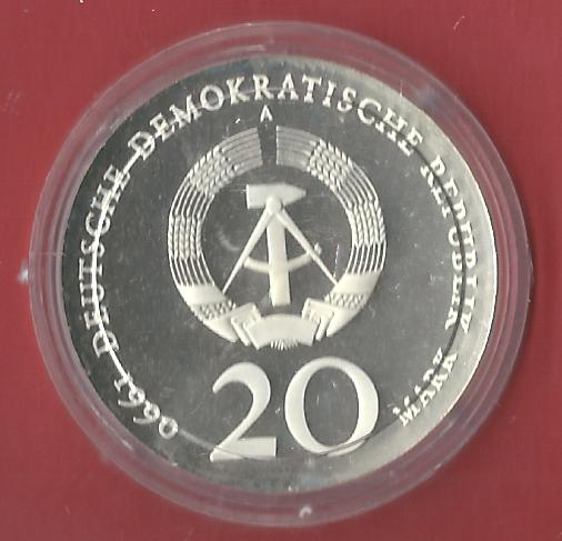  20 Mark DDR Schlüter 1990 PP  Koblenzer Muenzen Studio Münzankauf Koblenz Frank Maurer AL555   