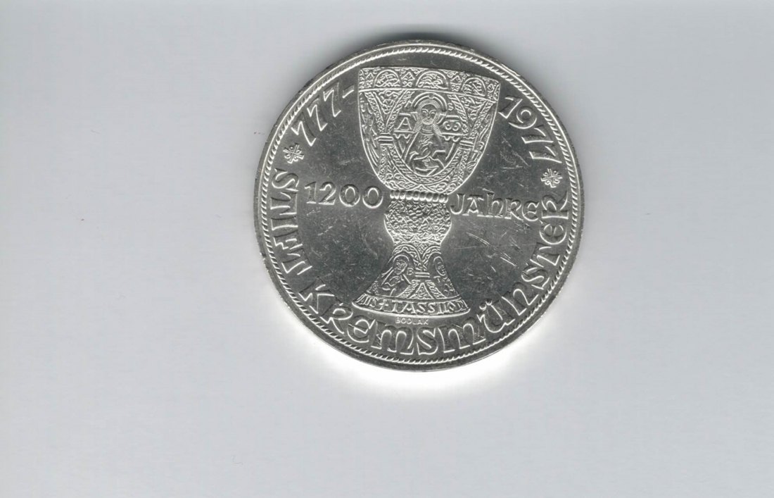  100 Schilling 1977 Stift Kremsmünster 1200 Jahre Tassilokelch Ag 15,36g fein Österreich (01914/14)   