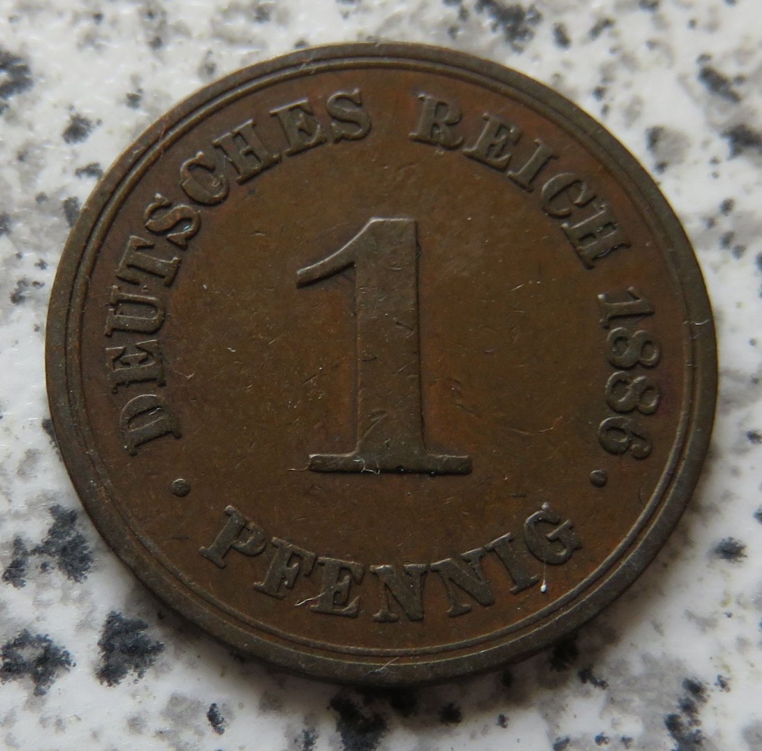  Kaiserreich 1 Pfennig 1886 A   