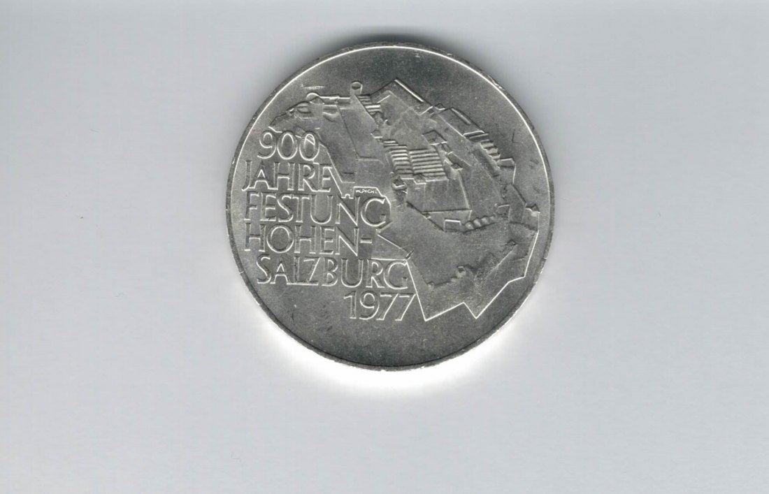  100 Schilling 1977 900 Jahre Festung Hohensalzburg silber/15,36g fein Österreich 2.Rep (01914/15)   