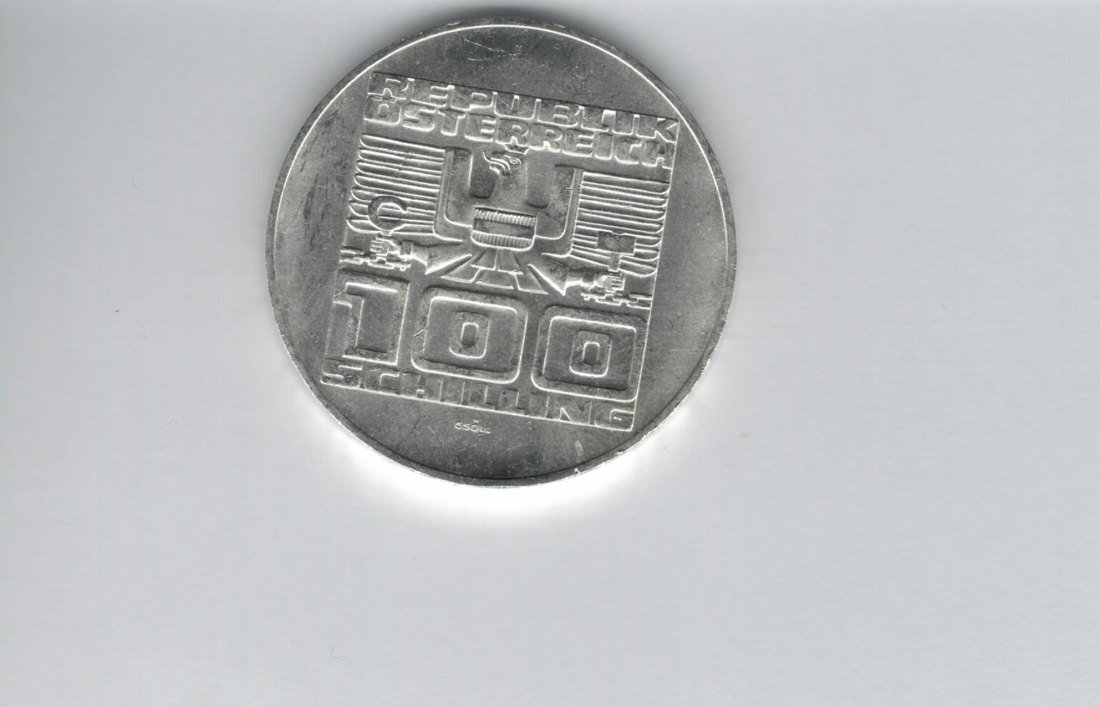  100 Schilling 1977 900 Jahre Festung Hohensalzburg silber/15,36g fein Österreich 2.Rep (01914/15)   