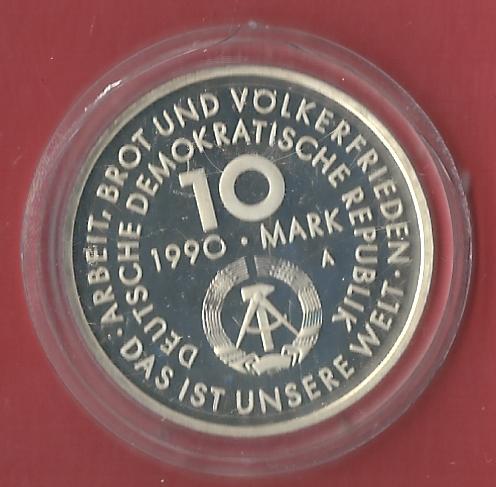  10 Mark DDR 1 Mai 1990 PP  Koblenzer Muenzen Studio Münzankauf Koblenz Frank Maurer AL556   
