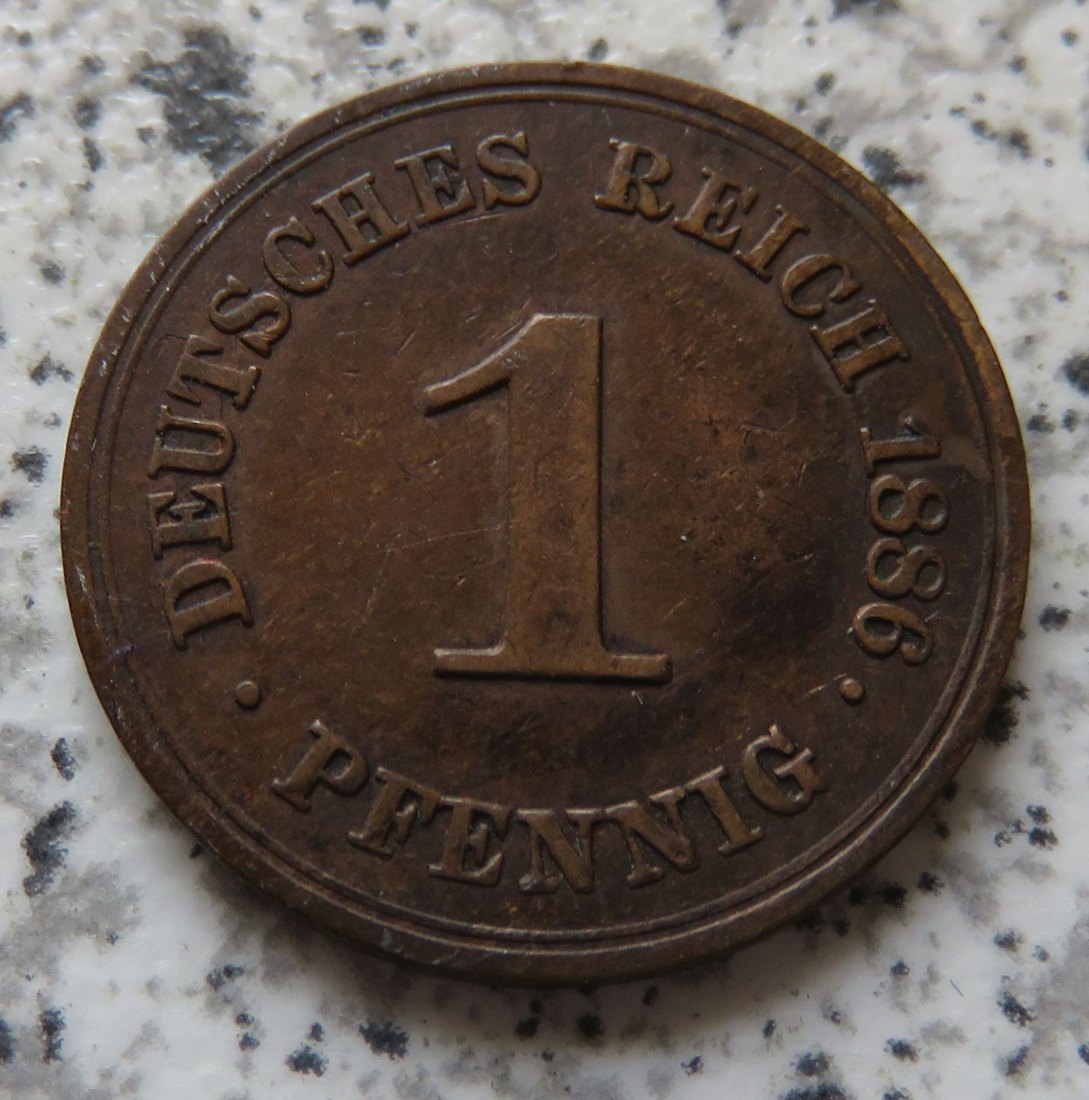  Kaiserreich 1 Pfennig 1886 A   