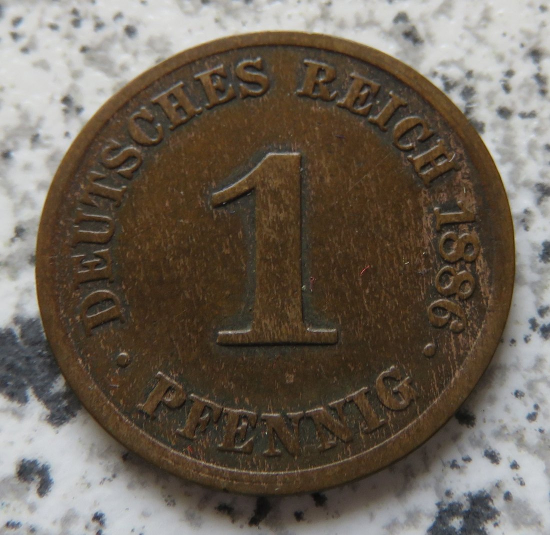  Kaiserreich 1 Pfennig 1886 J   