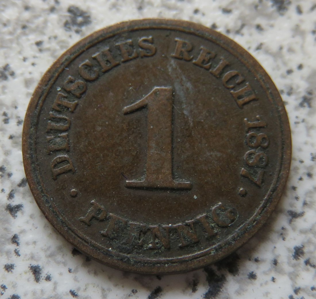  Kaiserreich 1 Pfennig 1887 E   