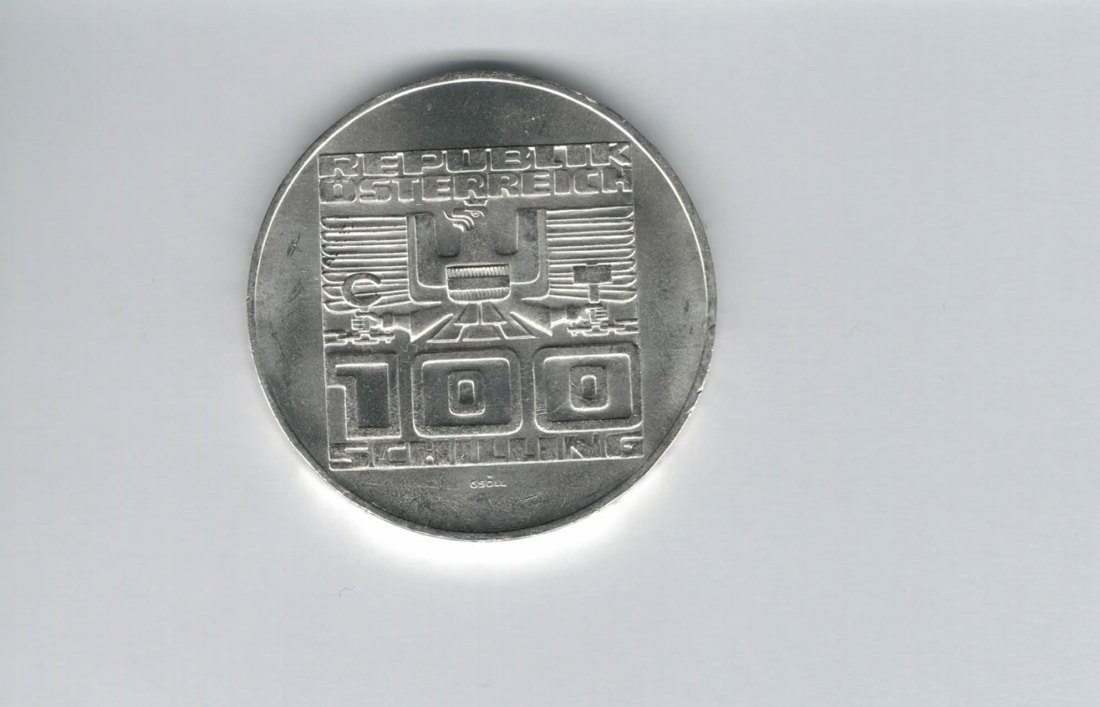  100 Schilling 1978 1100 Jahre Villach/Kärnten Ag 15,36g fein Österreich Spittalgold9800 (01914/19   