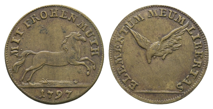  Deutschland; Rechenpfennig 1797   