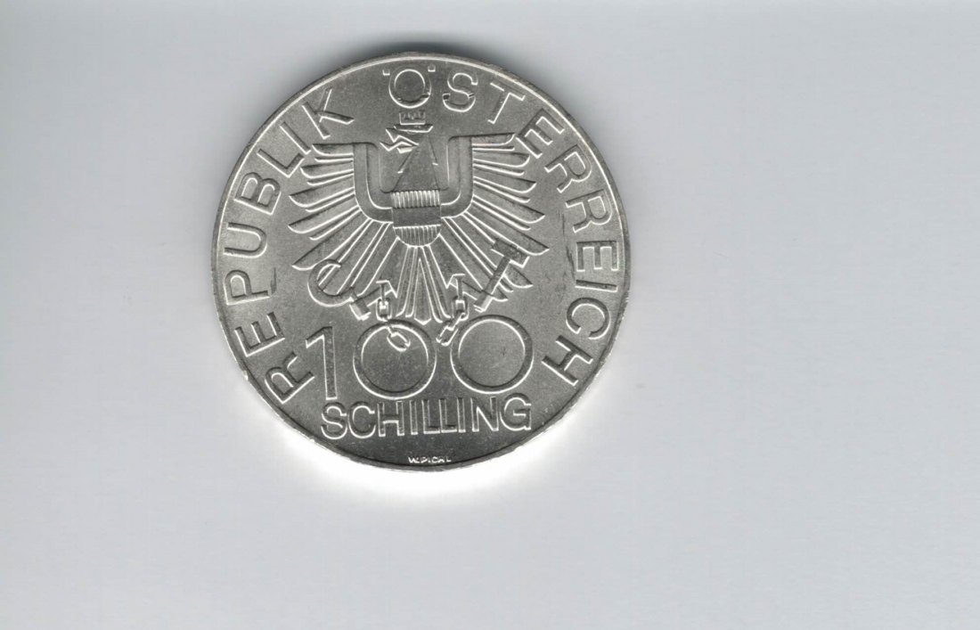  100 Schilling 1979 Wiener Neustadt 700 Jahre Dom silber 15,36g fein Österreich (01914/21)   
