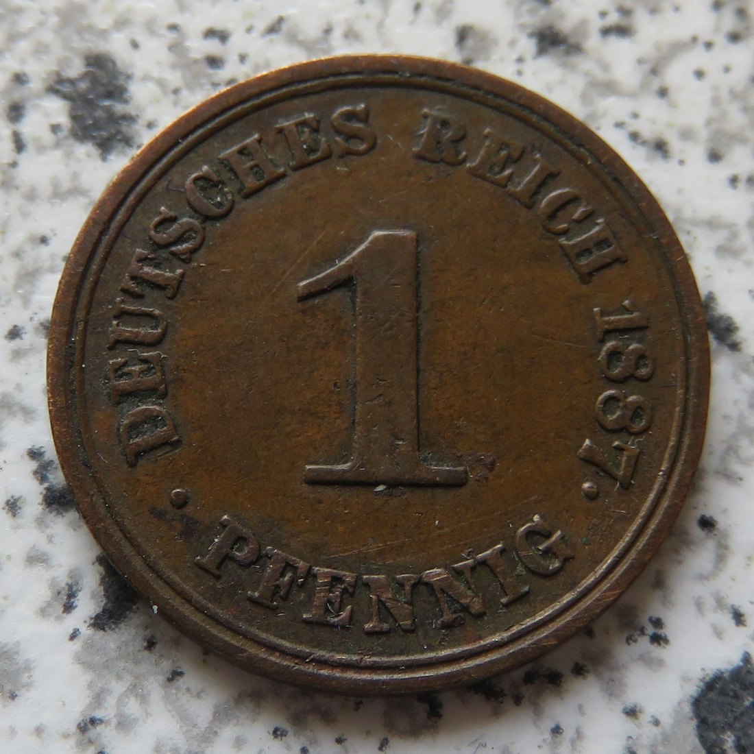 Kaiserreich 1 Pfennig 1887 E   