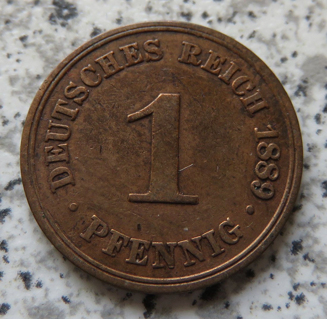  Kaiserreich 1 Pfennig 1889 A   