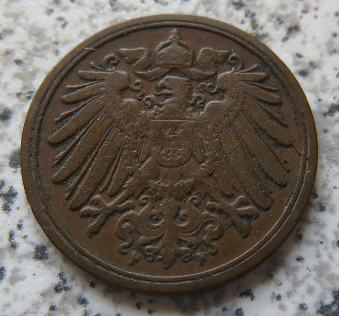  Kaiserreich 1 Pfennig 1891 F   