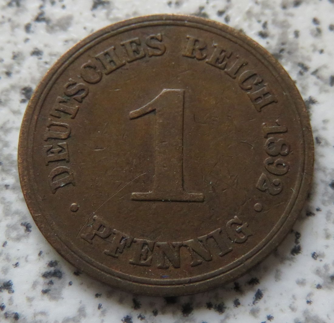  Kaiserreich 1 Pfennig 1892 A   